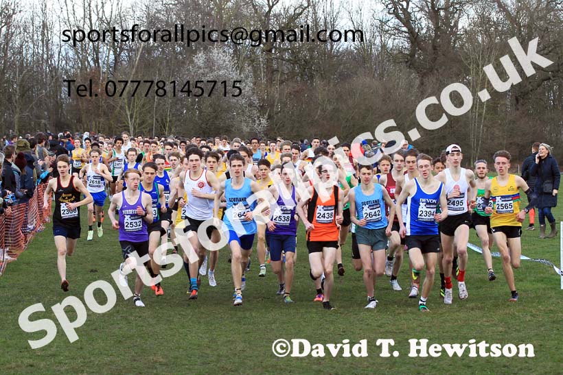 Mens Under-17s 2022 CAU Inter Counties Cross Country, Prestwold Hall, Loughborough.  Photo: David T. Hewitson/Sports for All Pics